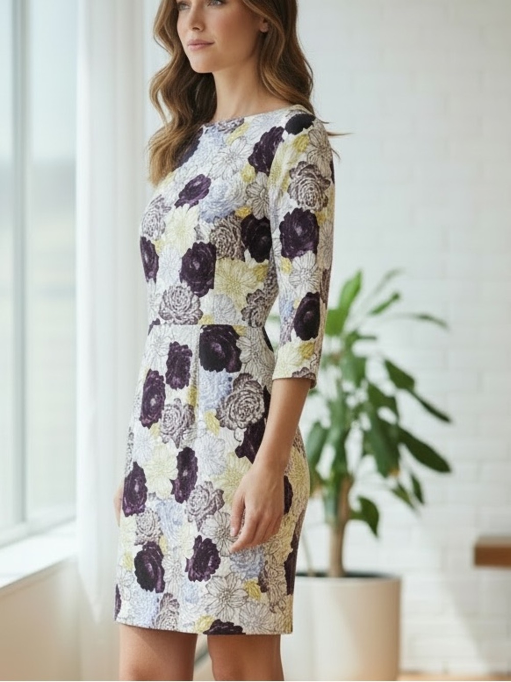 Suno Silk Floral-Print Dress Size 6 NEW